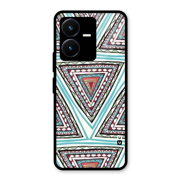 Triangle Abstract Mode Glass Back Case for Vivo Y22