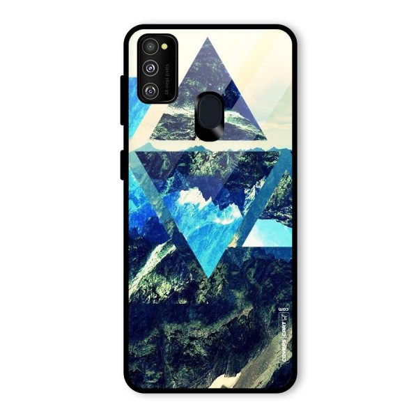 Triangular View Glass Back Case for Galaxy M21