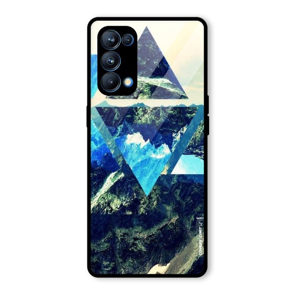 Triangular View Glass Back Case for Oppo Reno5 Pro 5G