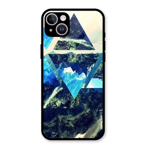 Triangular View Glass Back Case for iPhone 14 Plus