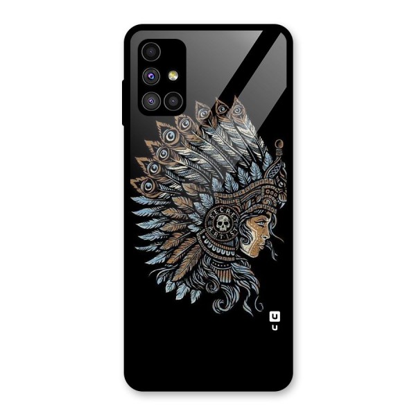 Tribal Design Glass Back Case for Galaxy M51