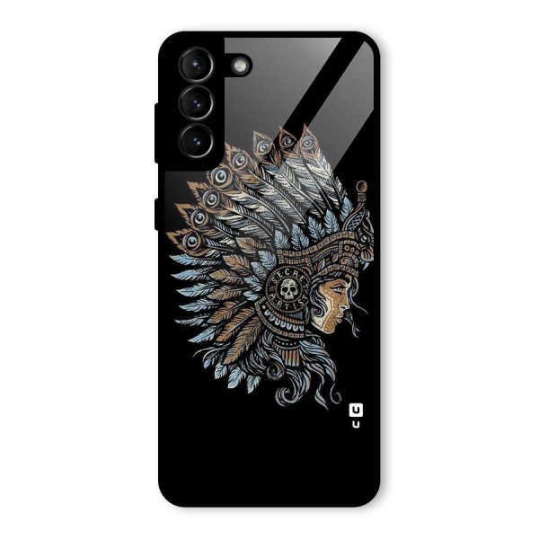 Tribal Design Glass Back Case for Galaxy S21 Plus