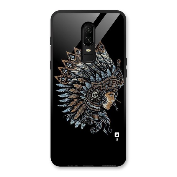 Tribal Design Glass Back Case for OnePlus 6