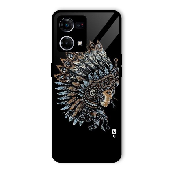 Tribal Design Glass Back Case for Oppo F21s Pro 4G