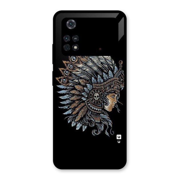 Tribal Design Glass Back Case for Poco M4 Pro 4G