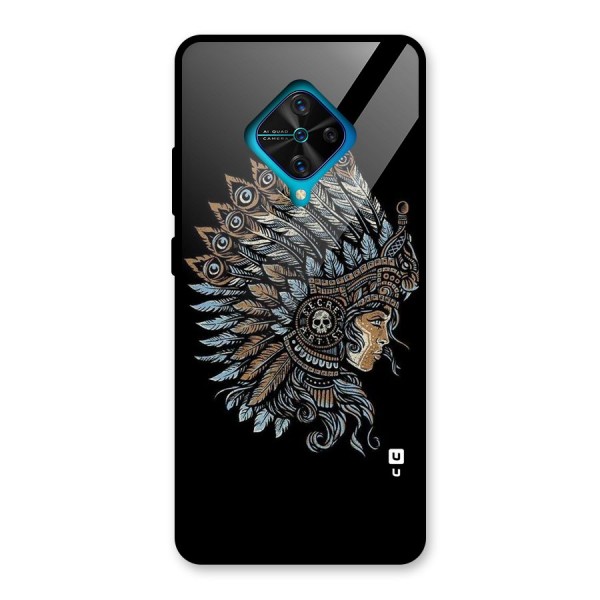 Tribal Design Glass Back Case for Vivo S1 Pro