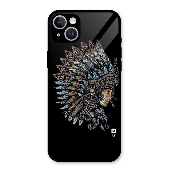 Tribal Design Glass Back Case for iPhone 14 Plus