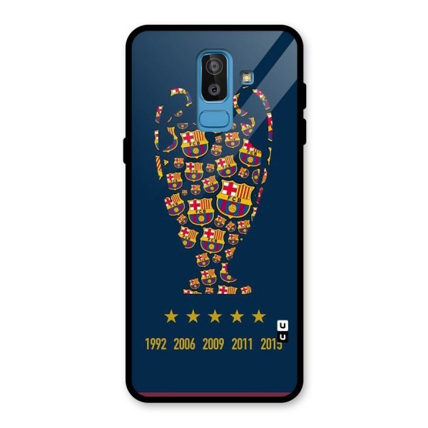 Trophy Team Glass Back Case for Galaxy J8