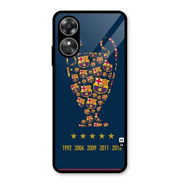 Trophy Team Glass Back Case for Oppo A17