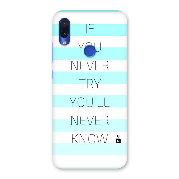 Try Know Back Case for Redmi Note 7