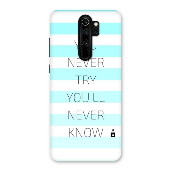 Try Know Back Case for Redmi Note 8 Pro