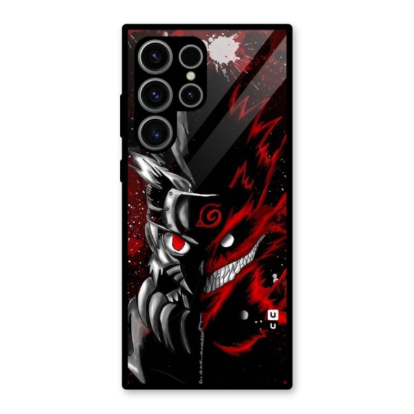 Two Face Naruto Glass Back Case for Galaxy S23 Ultra