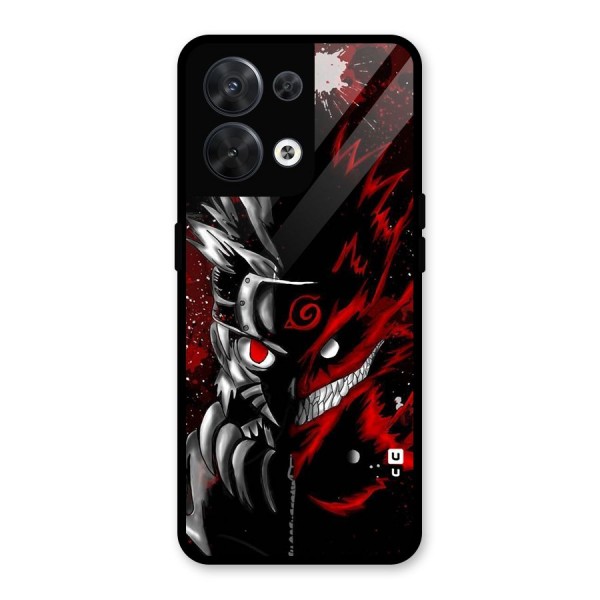 Two Face Naruto Glass Back Case for Oppo Reno8 5G