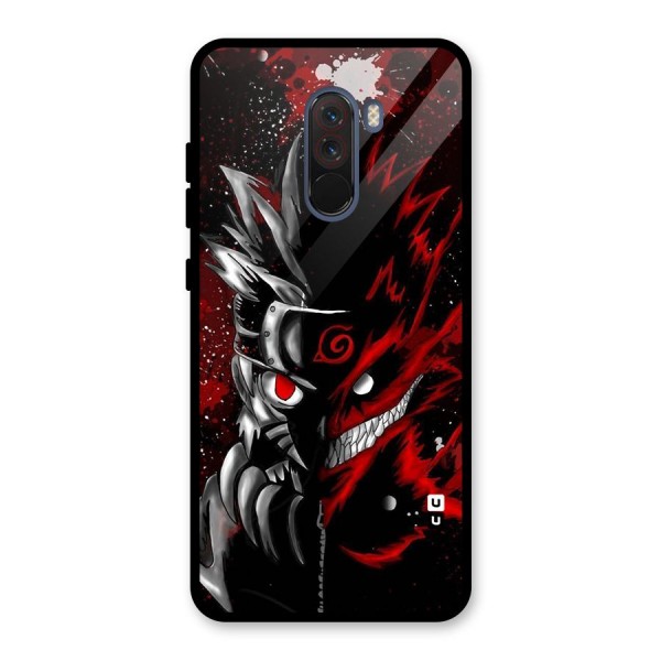 Two Face Naruto Glass Back Case for Poco F1