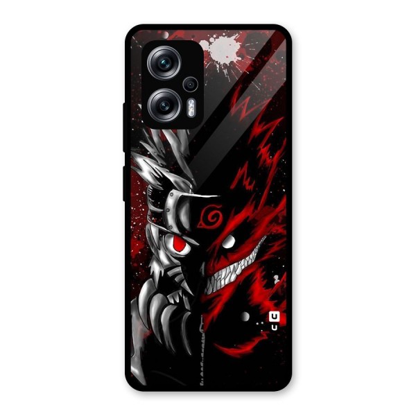 Two Face Naruto Glass Back Case for Redmi K50i