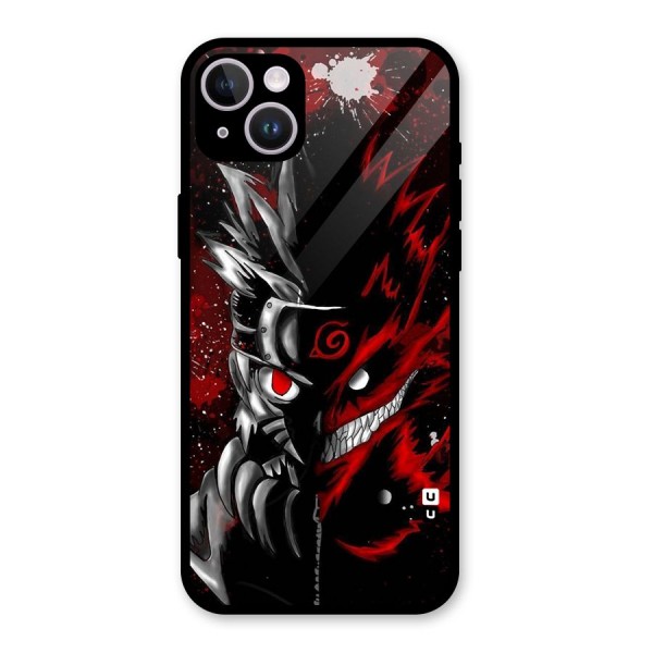 Two Face Naruto Glass Back Case for iPhone 14 Plus