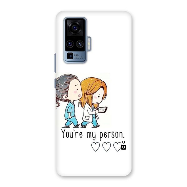 Two Friends In Coat Back Case for Vivo X50 Pro