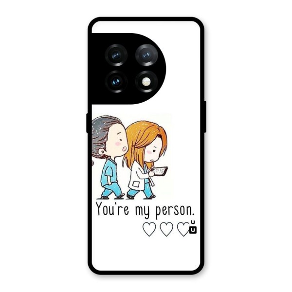 Two Friends In Coat Glass Back Case for OnePlus 11