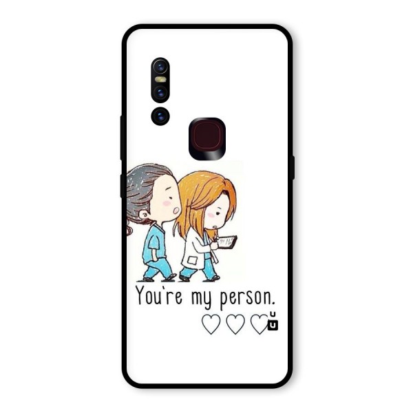 Two Friends In Coat Glass Back Case for Vivo V15