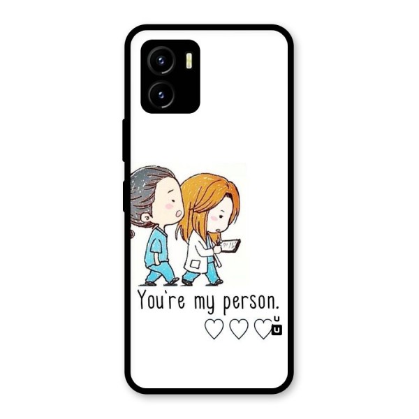 Two Friends In Coat Glass Back Case for Vivo Y15s