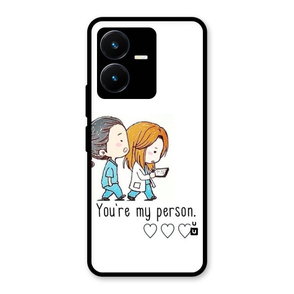 Two Friends In Coat Glass Back Case for Vivo Y22