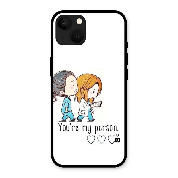 Two Friends In Coat Glass Back Case for iPhone 13