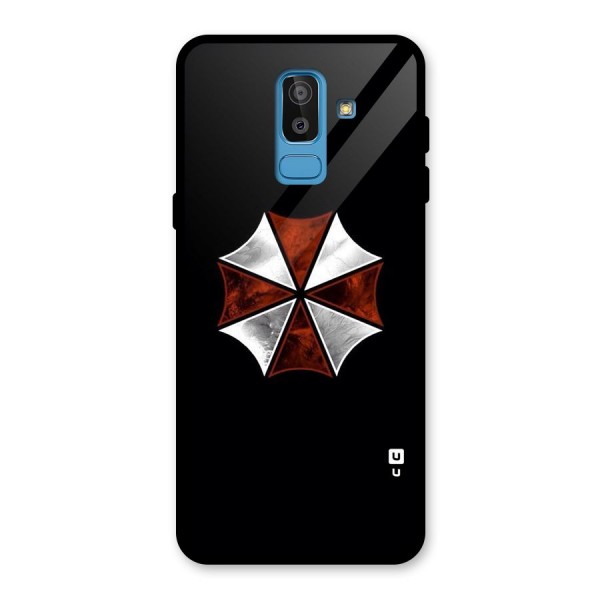 Umbrella Design Glass Back Case for Galaxy J8