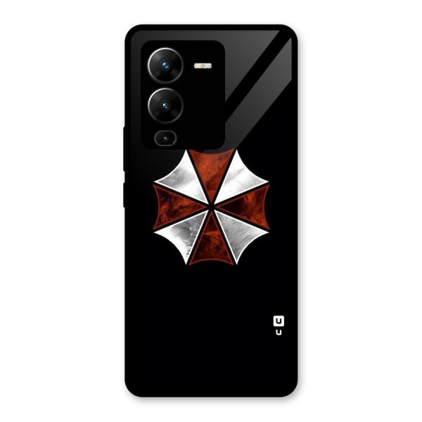 Umbrella Design Glass Back Case for Vivo V25 Pro