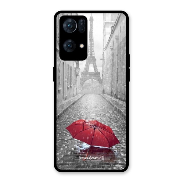 Umbrella Paris Glass Back Case for Oppo Reno7 Pro 5G