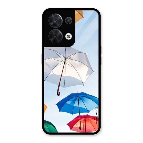 Umbrella Sky Glass Back Case for Oppo Reno8 5G