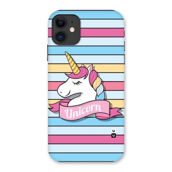 Unicorn Stripes Back Case for iPhone 11