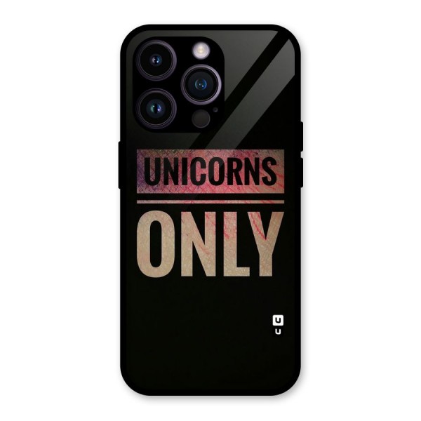 Unicorns Only Glass Back Case for iPhone 14 Pro