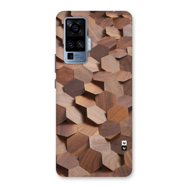 Uplifted Wood Hexagons Back Case for Vivo X50 Pro