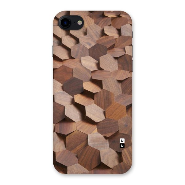 Uplifted Wood Hexagons Back Case for iPhone SE 2020