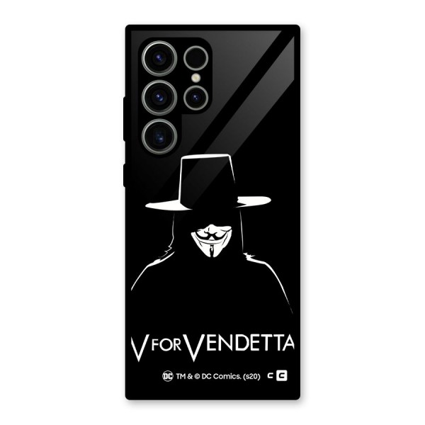 V for Vendetta Minimal Glass Back Case for Galaxy S23 Ultra