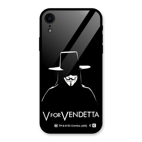 V for Vendetta Minimal Glass Back Case for XR