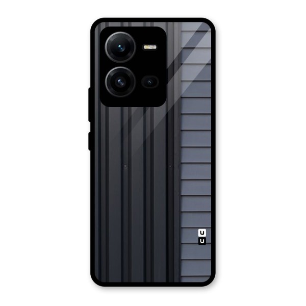 Vertical Horizontal Glass Back Case for Vivo V25