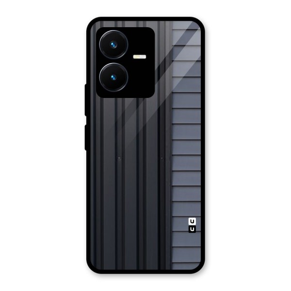 Vertical Horizontal Glass Back Case for Vivo Y22