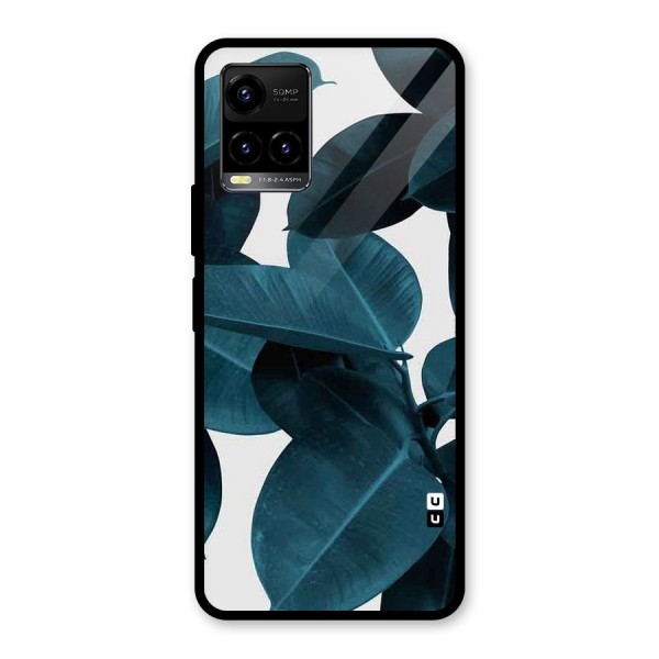 Very Aesthetic Leafs Glass Back Case for Vivo Y21 2021