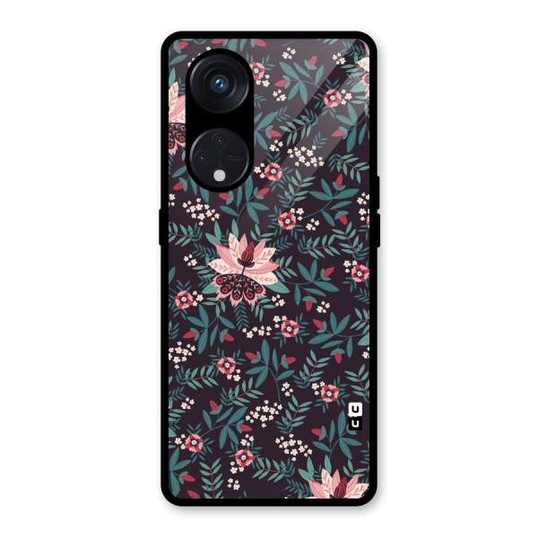 Very Leafy Pattern Glass Back Case for Reno8 T 5G