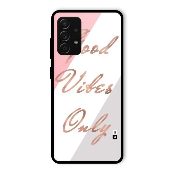 Vibes Classic Stripes Glass Back Case for Galaxy A53 5G