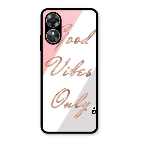 Vibes Classic Stripes Glass Back Case for Oppo A17