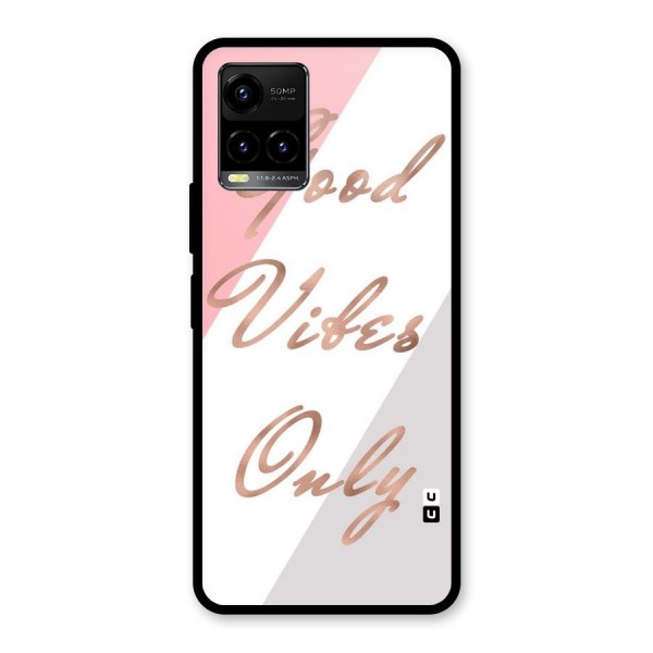 Vibes Classic Stripes Glass Back Case for Vivo Y21 2021