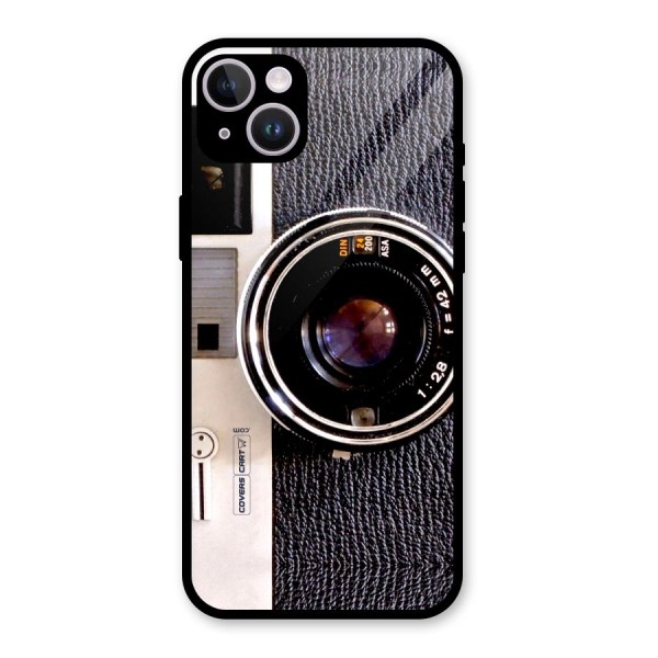 Vintage Camera Glass Back Case for iPhone 14 Plus