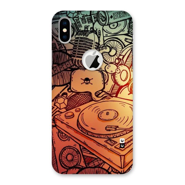 Vinyl Design Back Case for iPhone XS Logo Cut