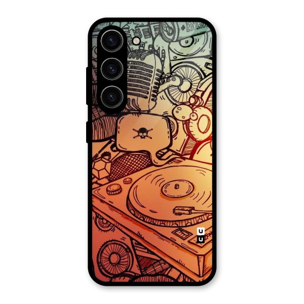 Vinyl Design Glass Back Case for Galaxy S23