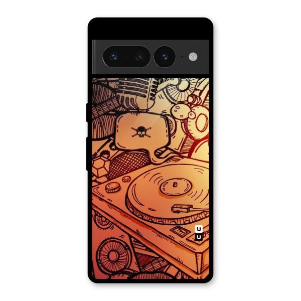 Vinyl Design Glass Back Case for Google Pixel 7 Pro