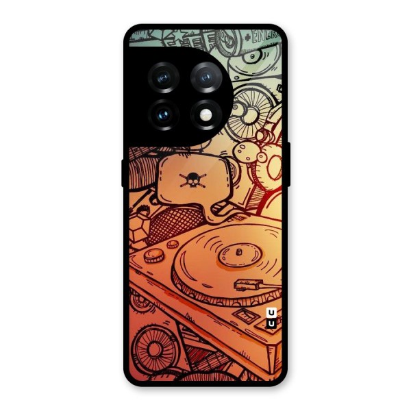 Vinyl Design Glass Back Case for OnePlus 11