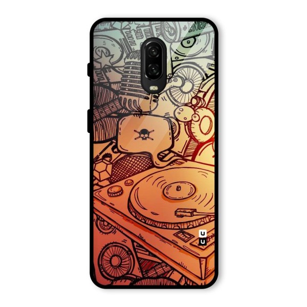 Vinyl Design Glass Back Case for OnePlus 6T