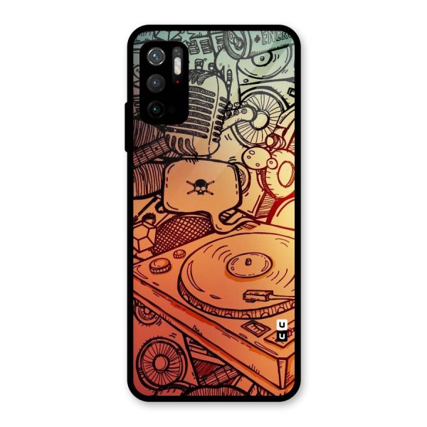 Vinyl Design Glass Back Case for Poco M3 Pro 5G